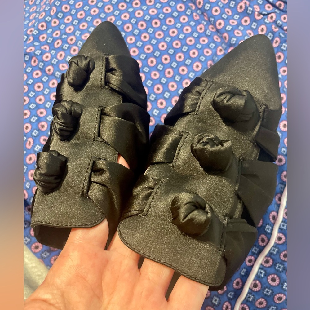 New without Tags Rebecca Minkoff Slides satin Flats